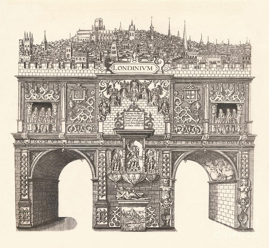 Triumphal Arch Erected In Honour Drawing by Print Collector