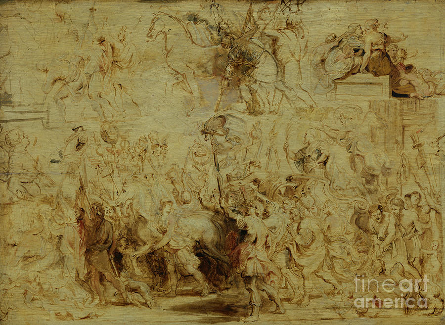 Peter Paul Rubens Painting - Triumphant Entry Of Henri Iv by Peter Paul Rubens