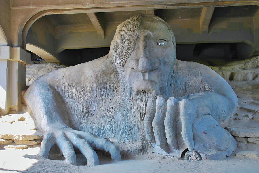 Troll Under the Fremont Bridge is a photograph by Cathy P Jones which was u...