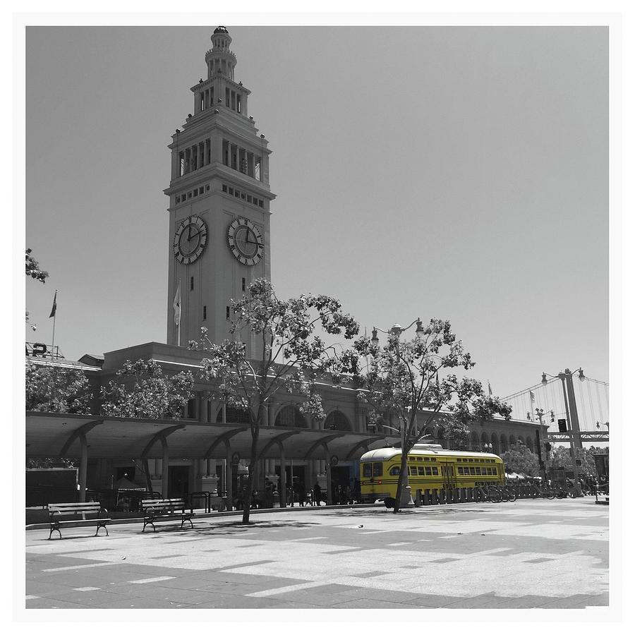Trolly in front of the Ferry Building Photograph by Dan Twomey