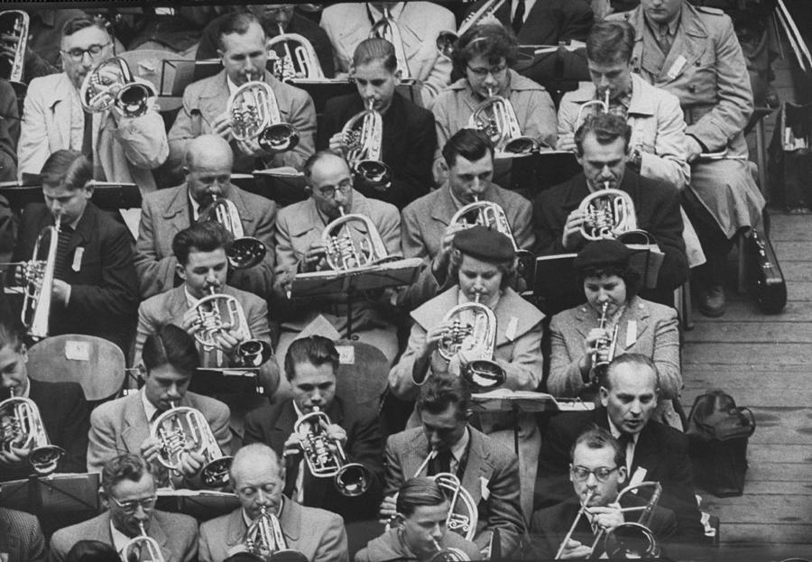 Music Photograph - Trombone Day by Michael Rougier