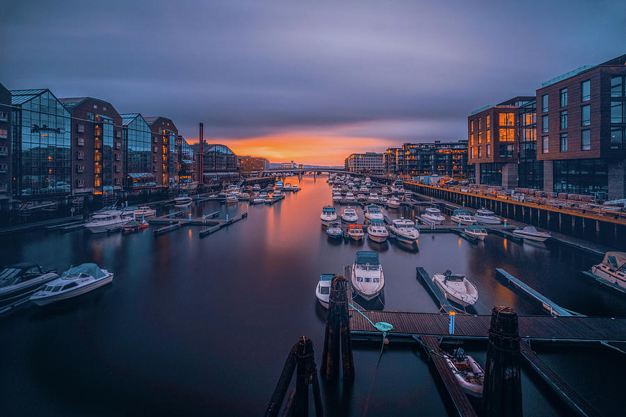 Trondheim and Sunset Light Photograph by Aziz Nasuti - Fine Art America