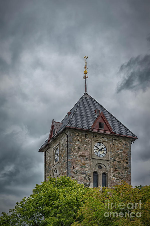 Trondheim Var Frue Church Clock Tower Photograph by Antony McAulay - Pixels