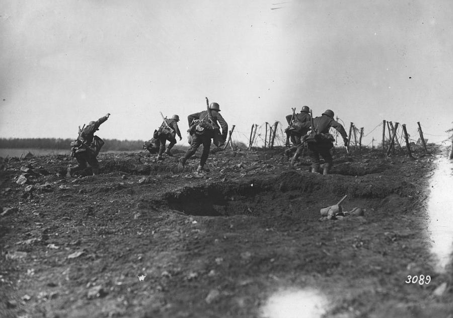 Troops Advancing by General Photographic Agency