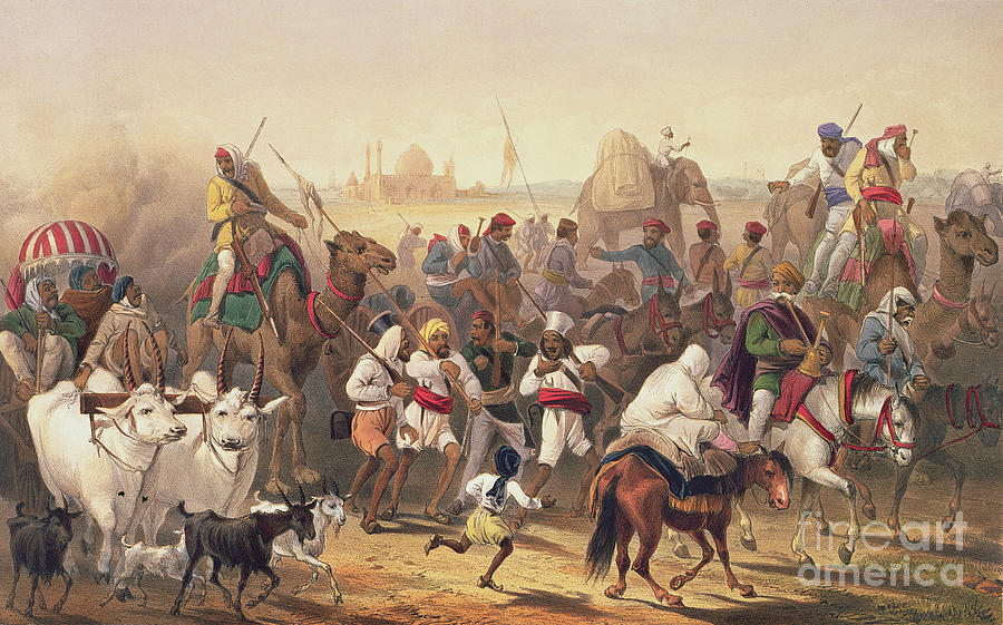 Troops Of The Native Allies, From The Campaign In India Painting by ...