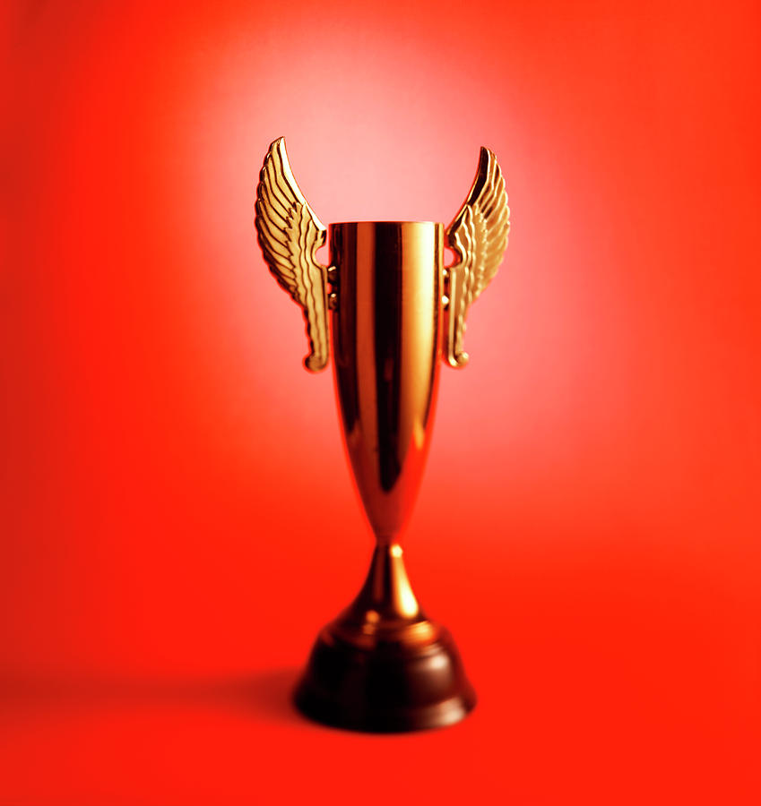 Vintage Drawing - Trophy Cup With Wings by CSA Images
