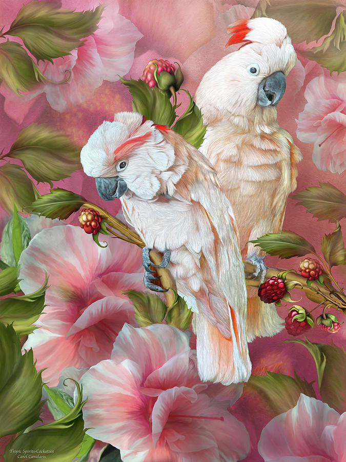 Tropic Spirits - Cockatoos Mixed Media by Carol Cavalaris