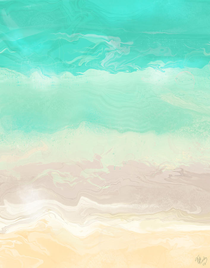 Paint Painting - Tropical Beach 2 by Fab Funky