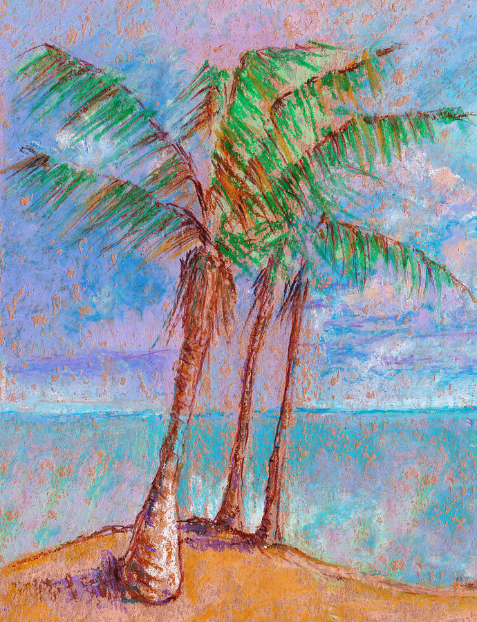 Palm Trees Beach Drawing