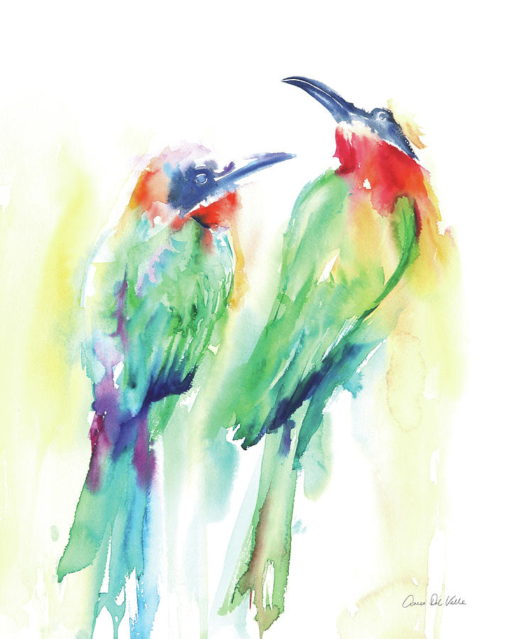 Abstract Painting - Tropical Birds by Aimee Del Valle