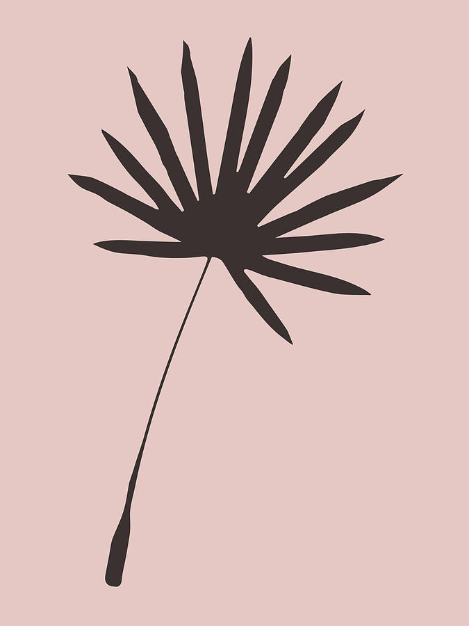 Flower Mixed Media - Tropical Blush Pink Leaf II by Naxart Studio