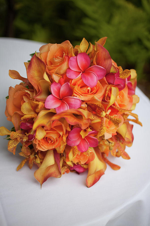 Tropical Colorful Bridal Bouquet Photograph by Segray