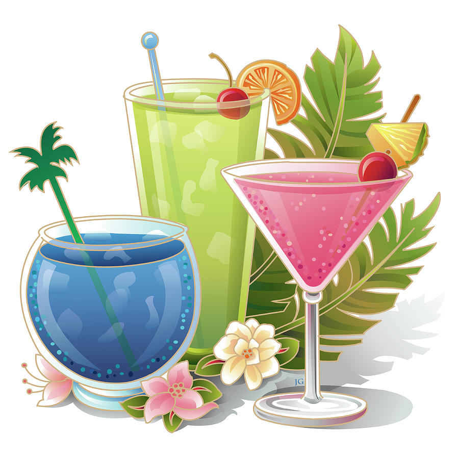 tropical drink clip art