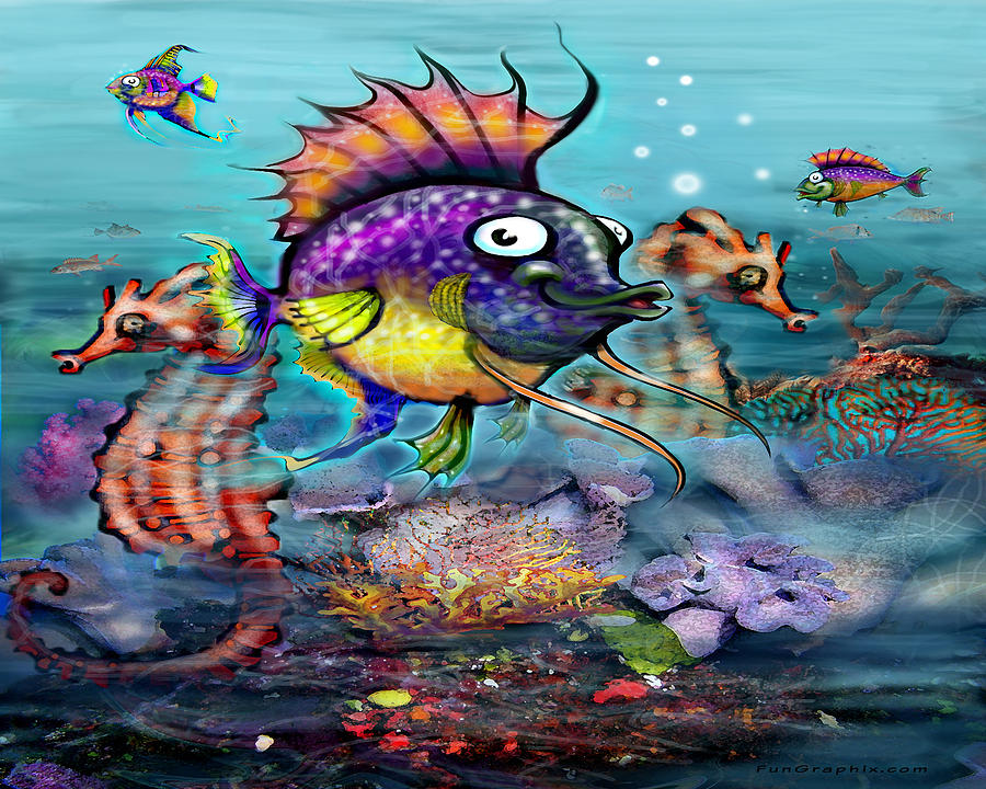 Tropical Fish Digital Art by Kevin Middleton