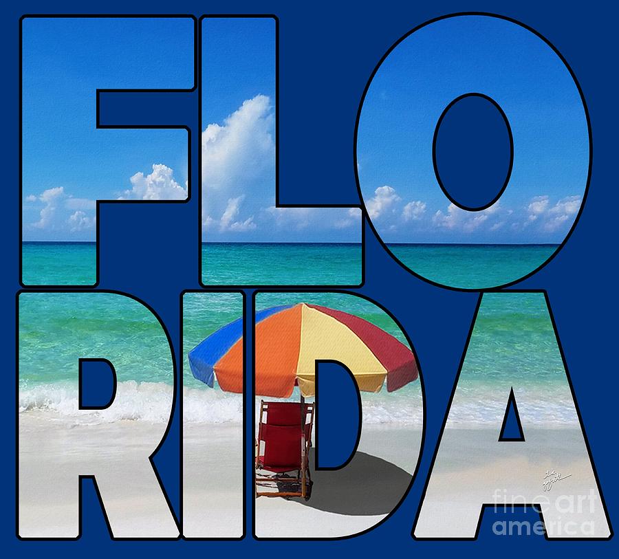 Tropical Florida Beach Typography Photograph by TK Goforth