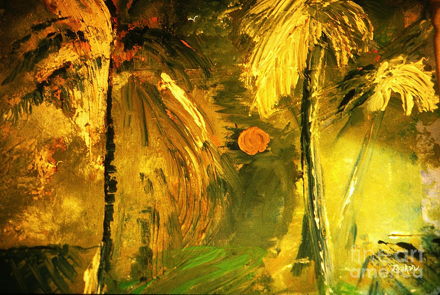 Tropical Gold Painting by Zsanan Studio