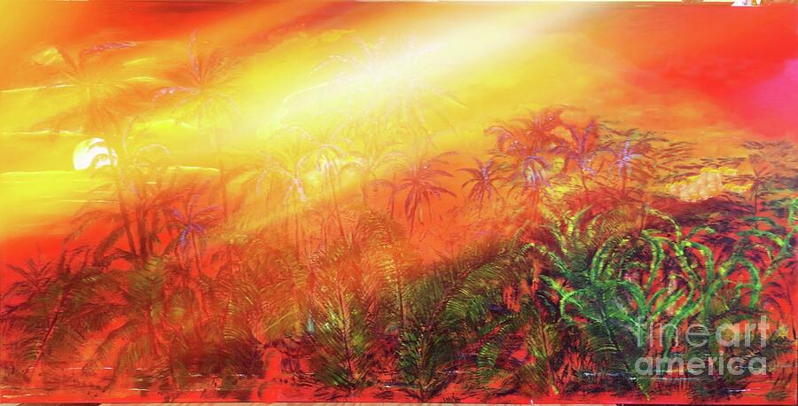 Tropical Heat Painting by Michael Silbaugh