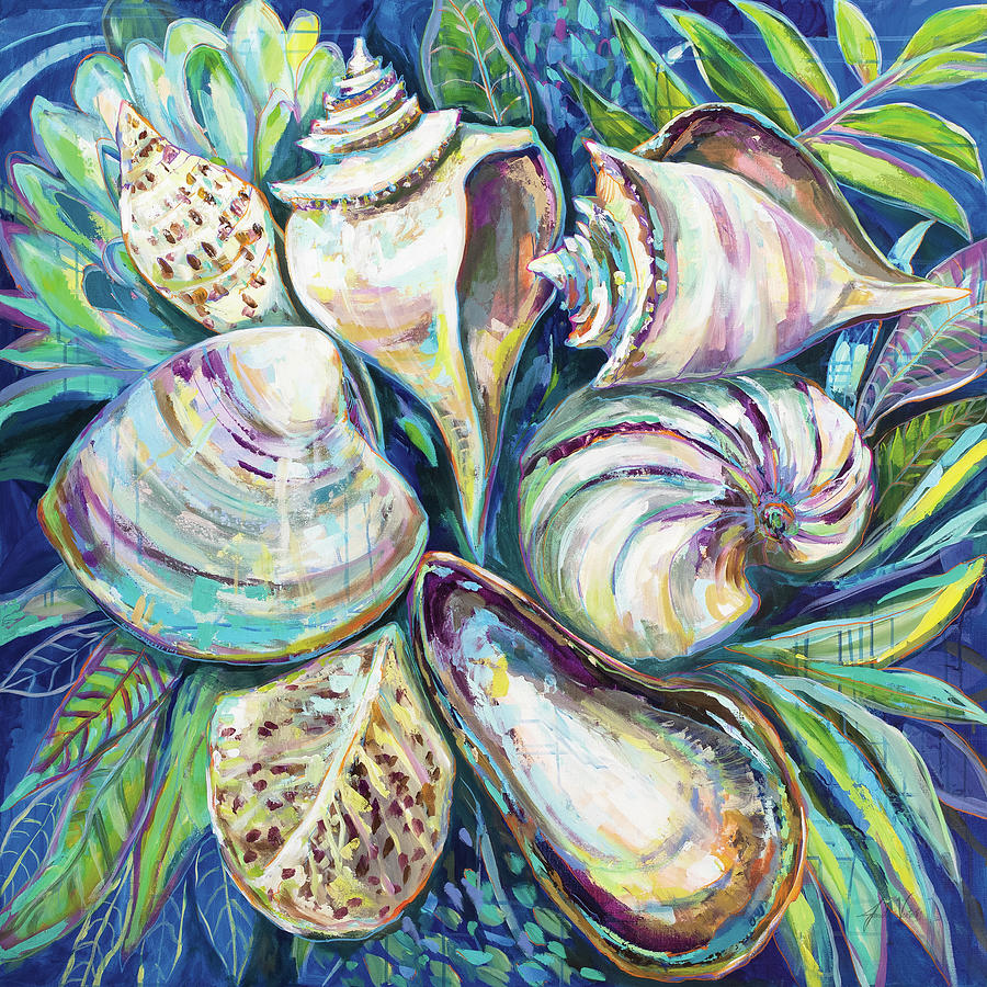 Shell Painting - Tropical by Jeanette Vertentes