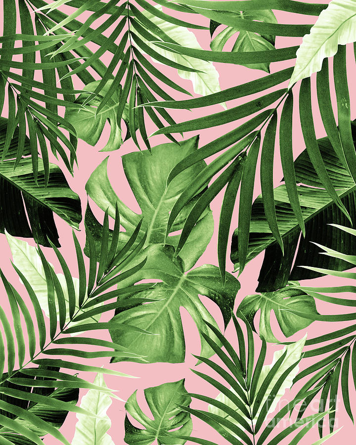 Tropical Jungle Leaves Pattern #11 #tropical #decor #art Mixed Media by ...