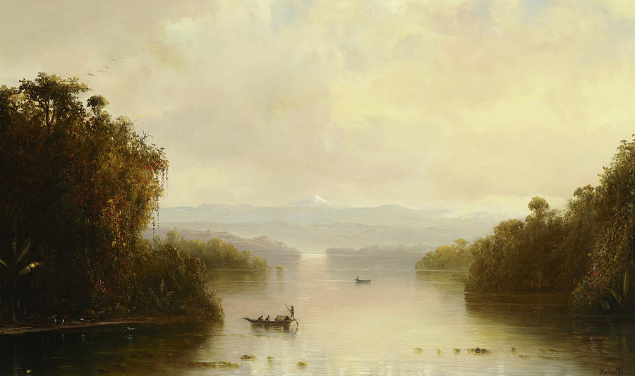 Tropical Landscape, 1885 Painting by Norton Bush