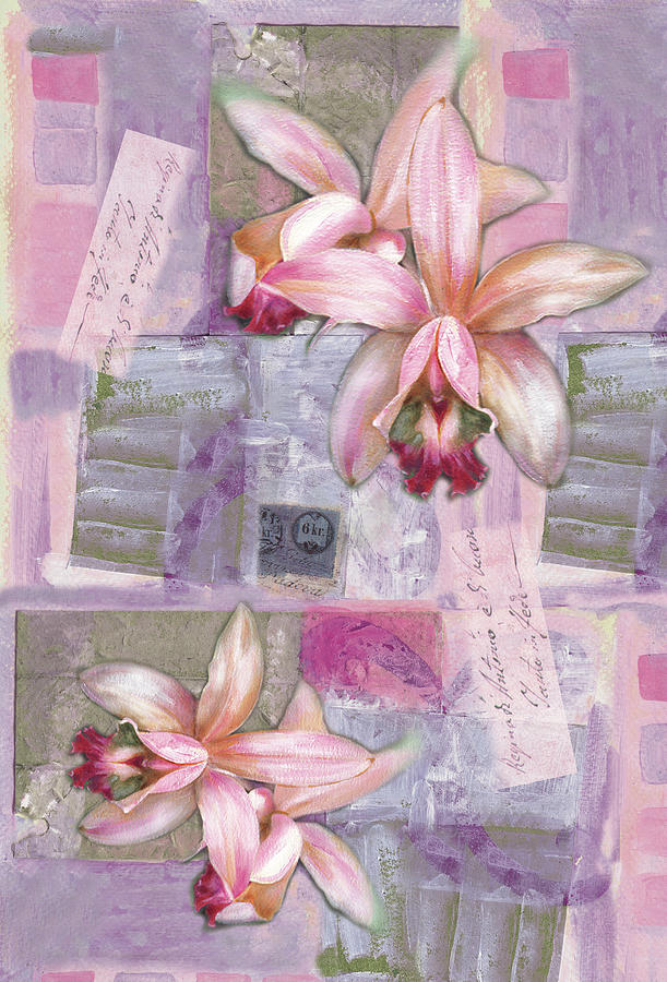 Tropical Orchids Painting by Maria Trad