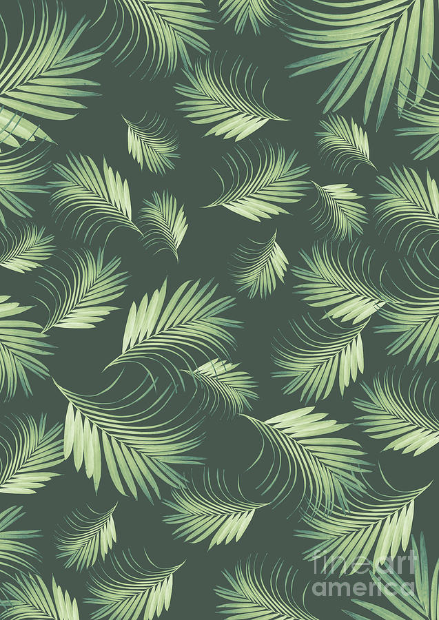 Nature Digital Art - Tropical Palms Pattern #1 #tropical #decor #art by Anitas and Bellas Art