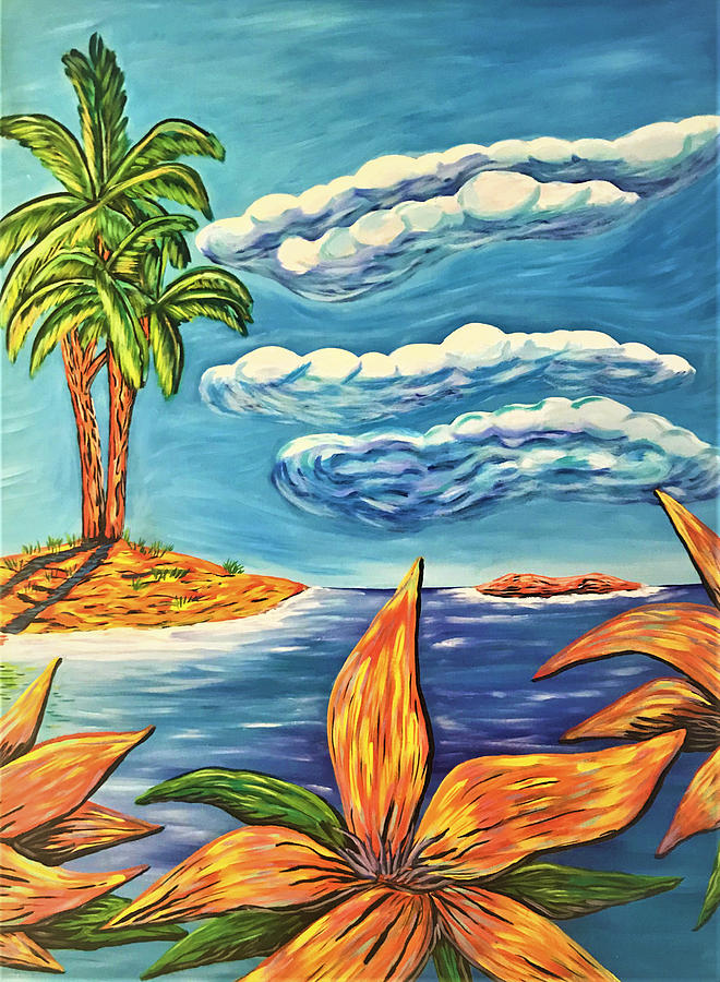 Tropical Paradise Painting By Antonio Rael