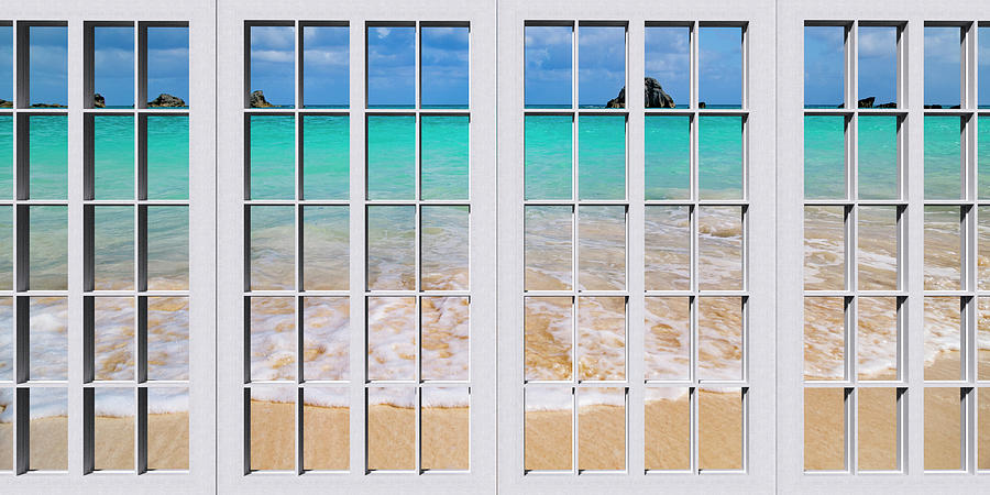 Bermuda Photograph - Tropical Paradise Beach Day Windows by Betsy Knapp Bermuda Photograph - Tropical Paradise Beach Day Windows by Betsy Knapp
