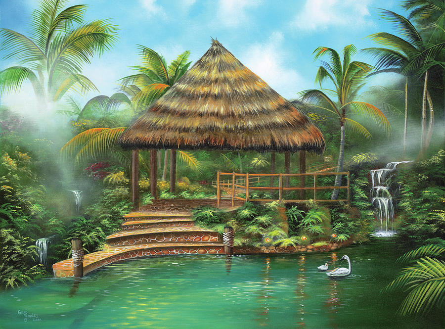 Tropical Paradise Painting by Geno Peoples - Pixels