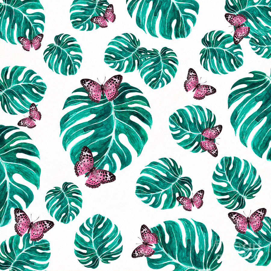 Tropical Pattern by Kaye Menner Digital Art by Kaye Menner
