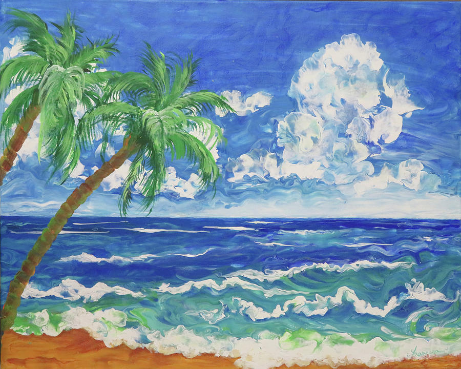 Tropical Sea Painting by Frances Miller