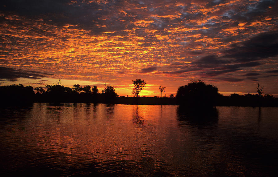 Tropical Sunset In The Wetlands Of Yellow Water, Kakadu National Park, Northern Territory, Australia Photograph by Don Fuchs