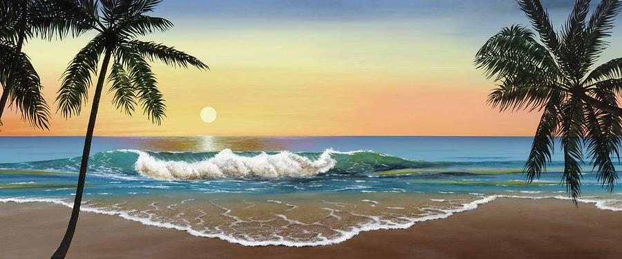 Tropical Sunset Painting By Max E Elena Panizza - Fine Art America