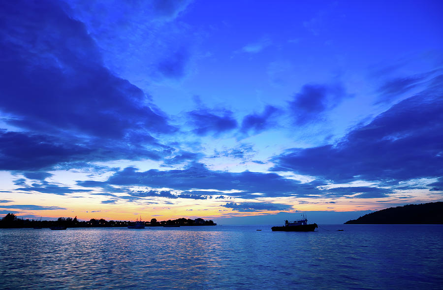 Tropical Sunset On Kota Kinabalu Bay Photograph by Fototrav