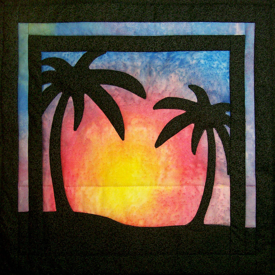 Tropical Sunset Tapestry - Textile by Pam Geisel