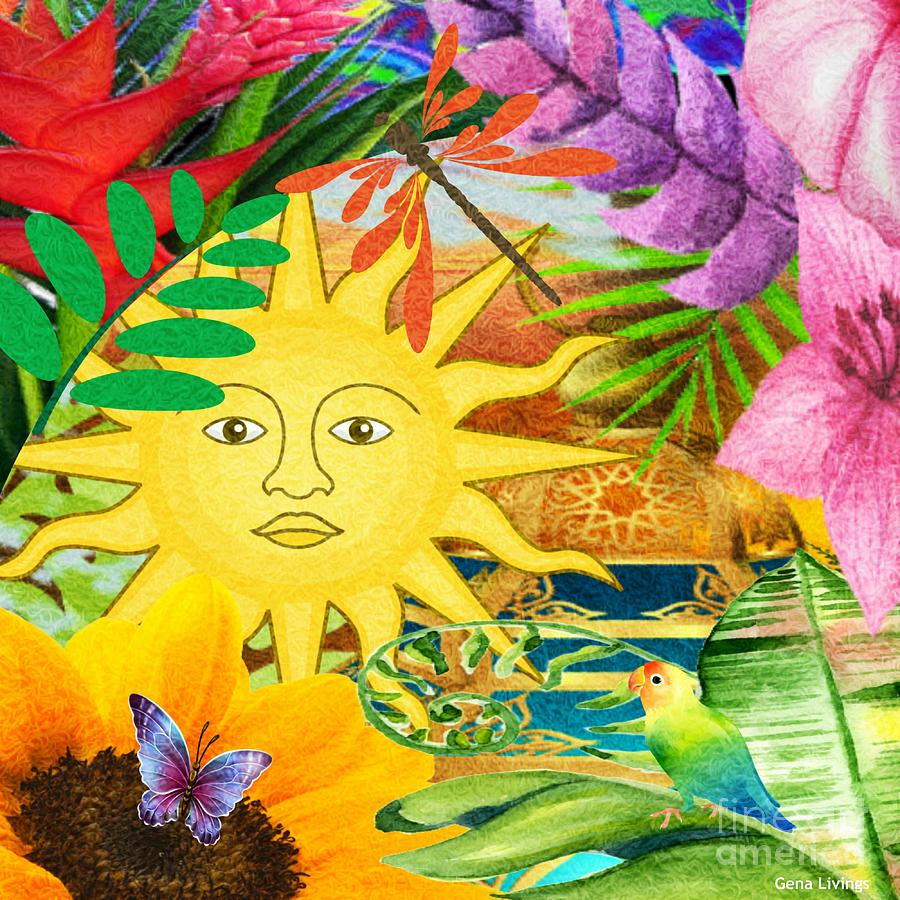 Tropical Sunsplash Digital Art by Gena Livings