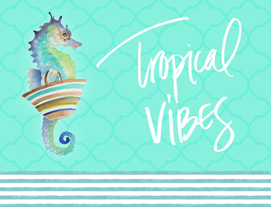 Seahorse Painting - Tropical Vibes by Lanie Loreth