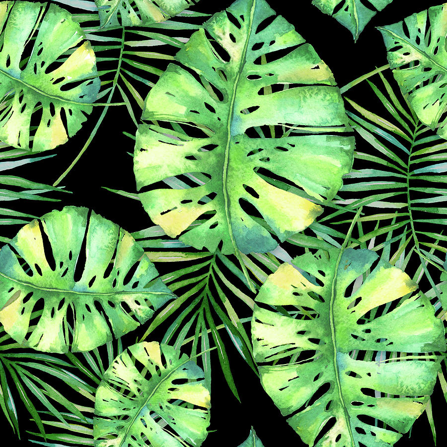 Nature Digital Art - Tropics Noir by Tina Lavoie