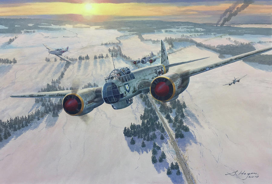 Trouble on the home leg Painting by Steven Heyen