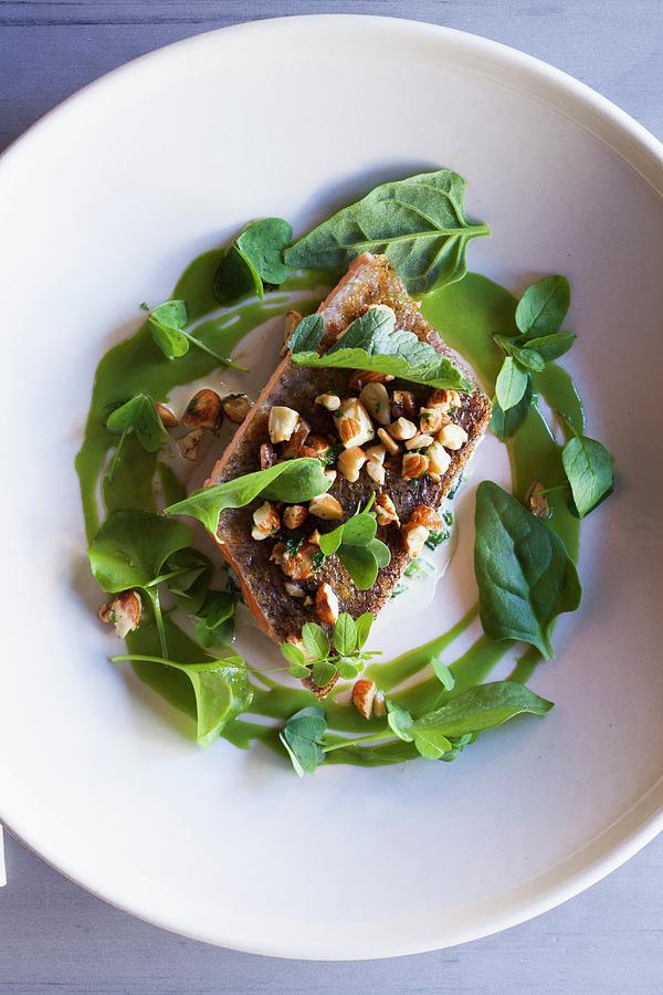 Trout Amandine With Sorrel Photograph by Jennifer Martine