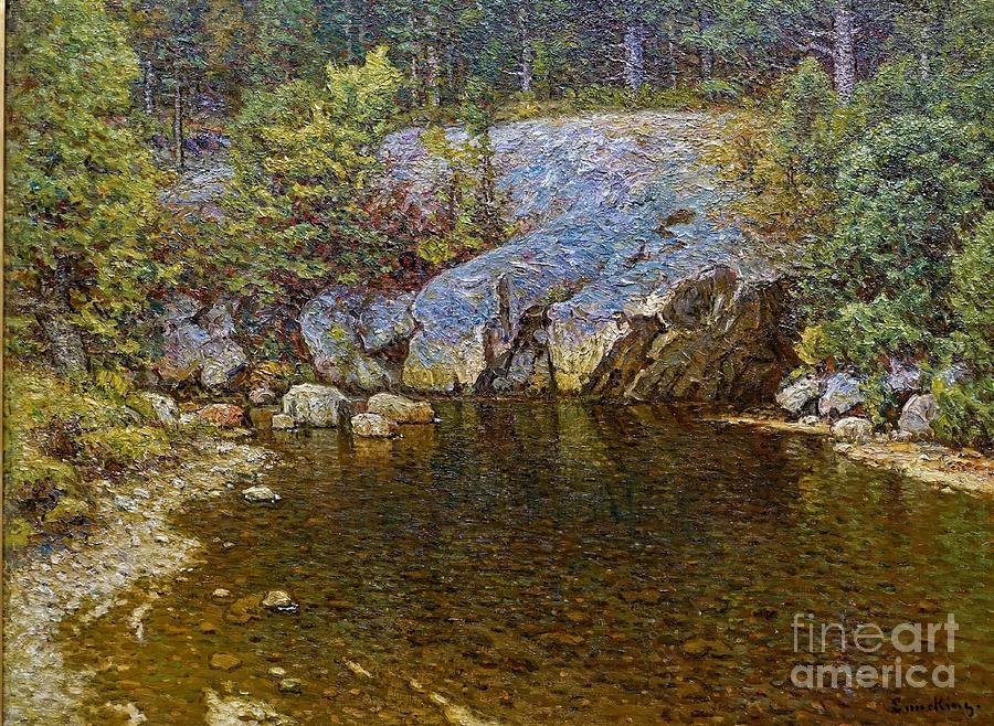 Trout pool Painting by Thea Recuerdo