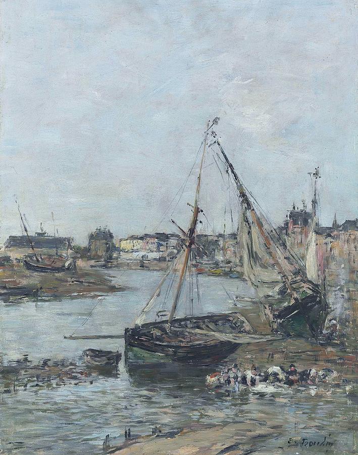 Trouville, the Harbour Painting by Eugene Boudin - Fine Art America