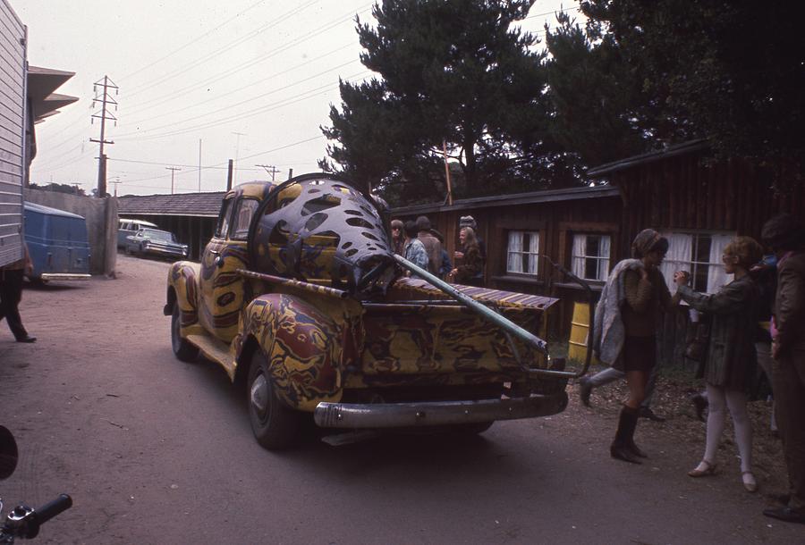 Car Photograph - Truck Hauling Set Up At Monterey Pop by Jill Gibson