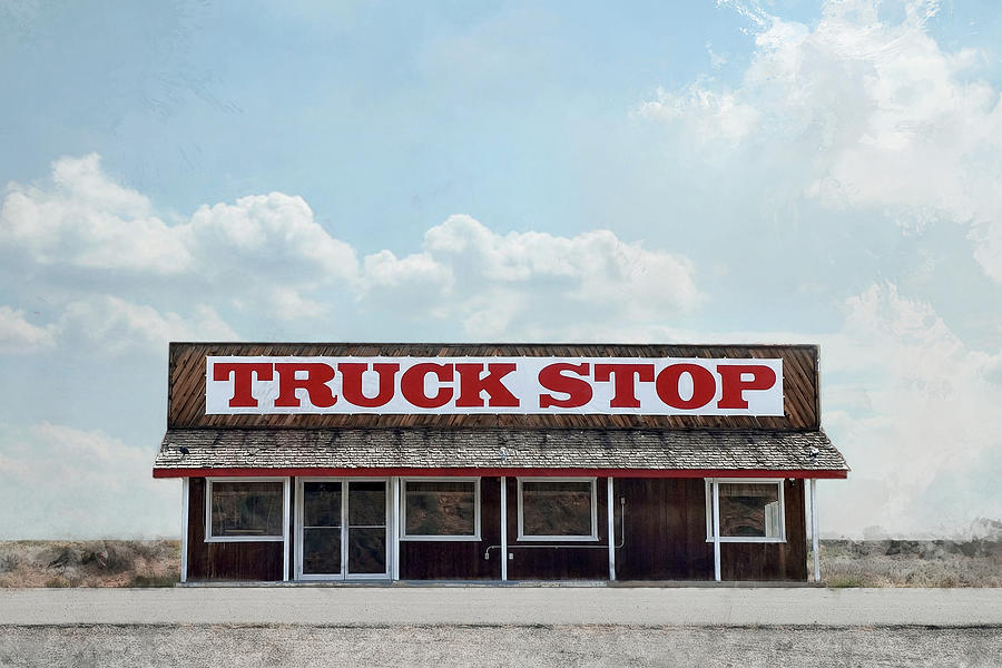 Truck Stop Mixed Media by Joseph Oland | Fine Art America