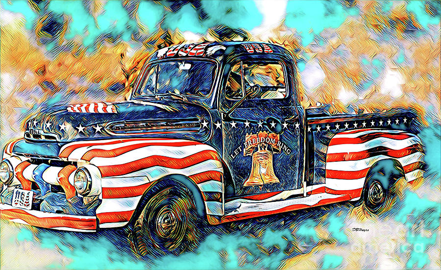 Trucking USA 2 Mixed Media by DB Hayes
