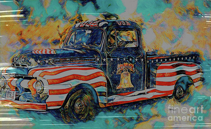 Trucking USA 3 Mixed Media by DB Hayes Trucking USA 3 Mixed Media by DB Hayes