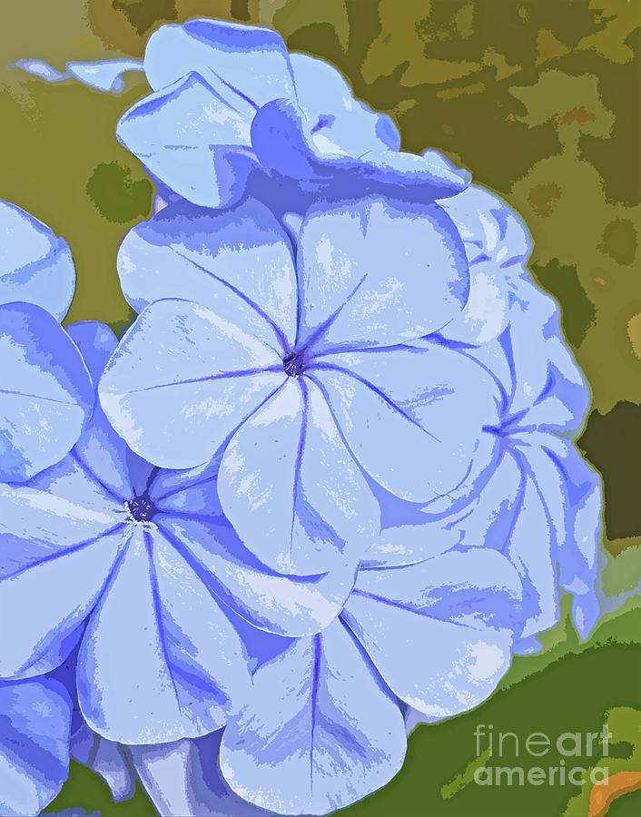 True Blue Blossom Abstract 300 Painting