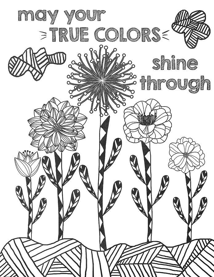 Coloring Book Mixed Media - True Colors by Erin Clark Coloring Book Mixed Media - True Colors by Erin Clark