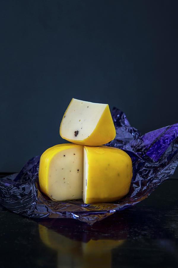 Truffle Gouda On Paper Photograph by Catja Vedder