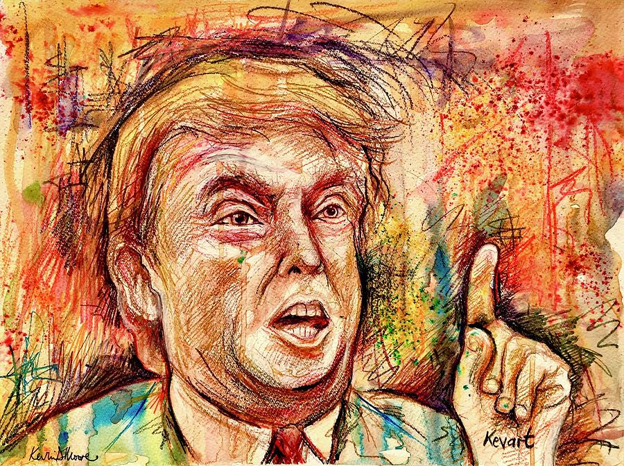 Trump Fireworks Painting by Kevin Derek Moore - Fine Art America